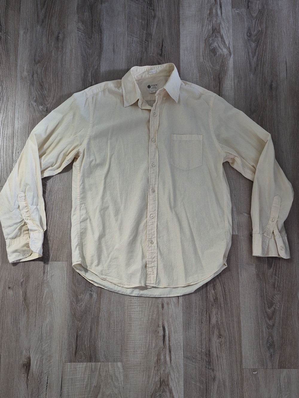 J.Crew Tailored Fit Washed Casual Shirt Striped Medium